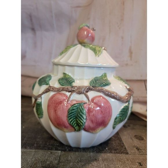 Large Omnibus apple tree ceramic container home decor - Picture 2 of 8